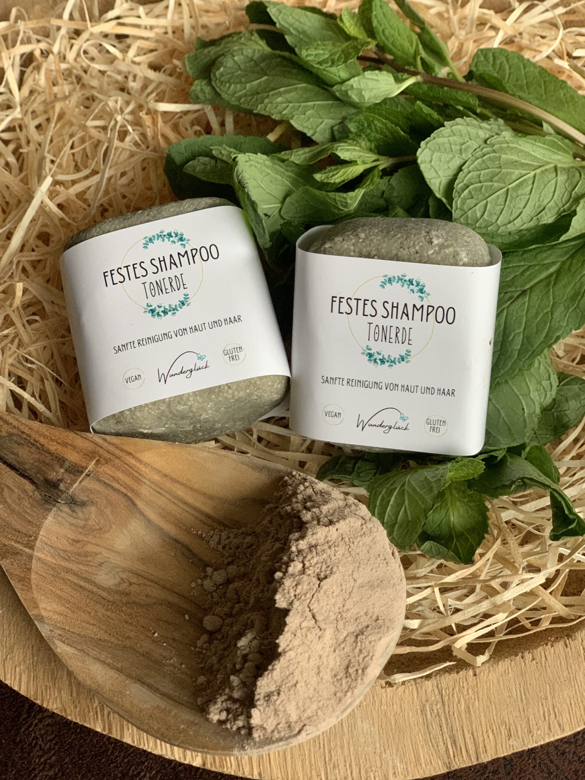 Festes Shampoo Tonerde